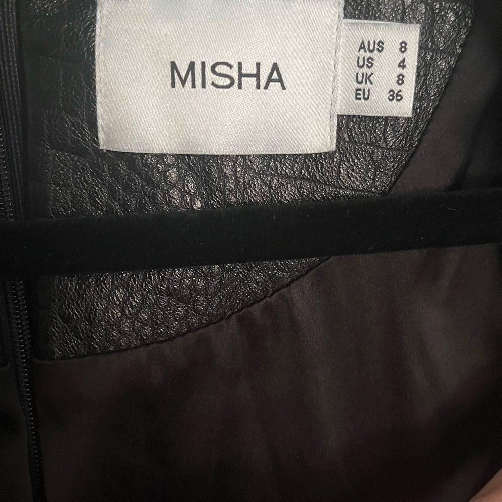 Mishka structured shoulder mini dress